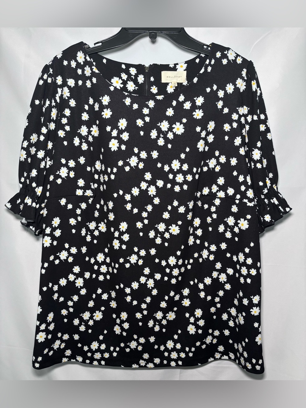 Melloday Floral Top Size 1X